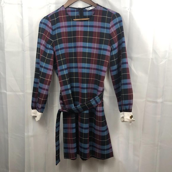 Zara Dresses & Skirts - Zara Plaid School Girl Long Sleeve Dress